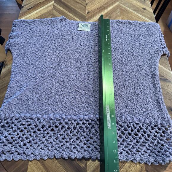 Carraig Donn Ireland Aran Sweater Linen Cotton Hand Knit Vintage Size‎ Medium - Picture 7 of 8